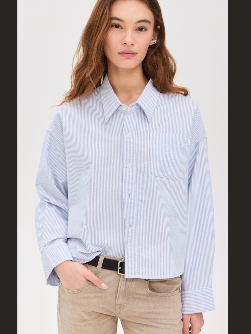 Denimist Oxford High Low Button Down XXS